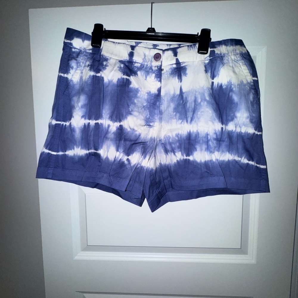 Crown & Ivy Blue and White Bermuda Shorts